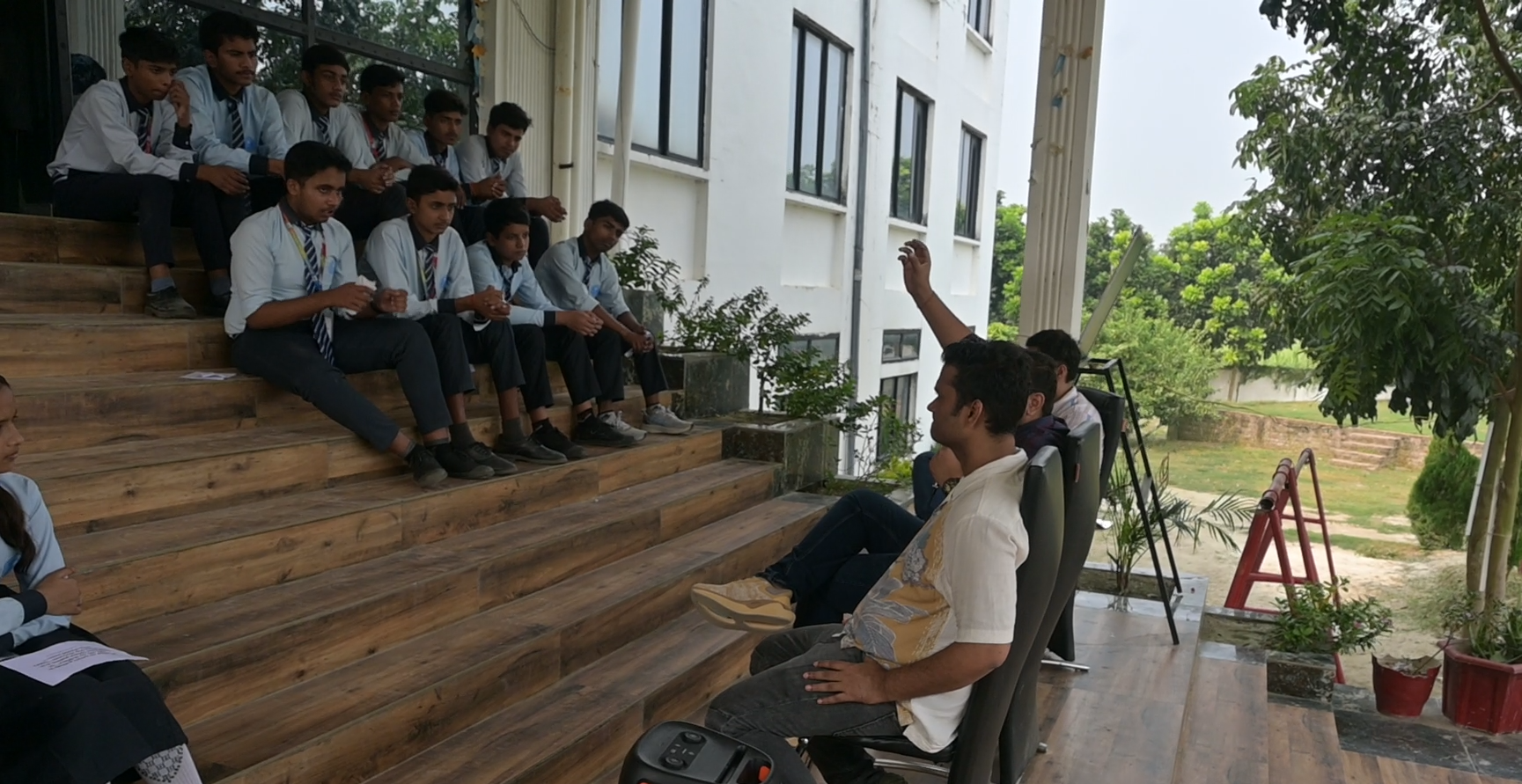 A supportive counseling session in a calm office