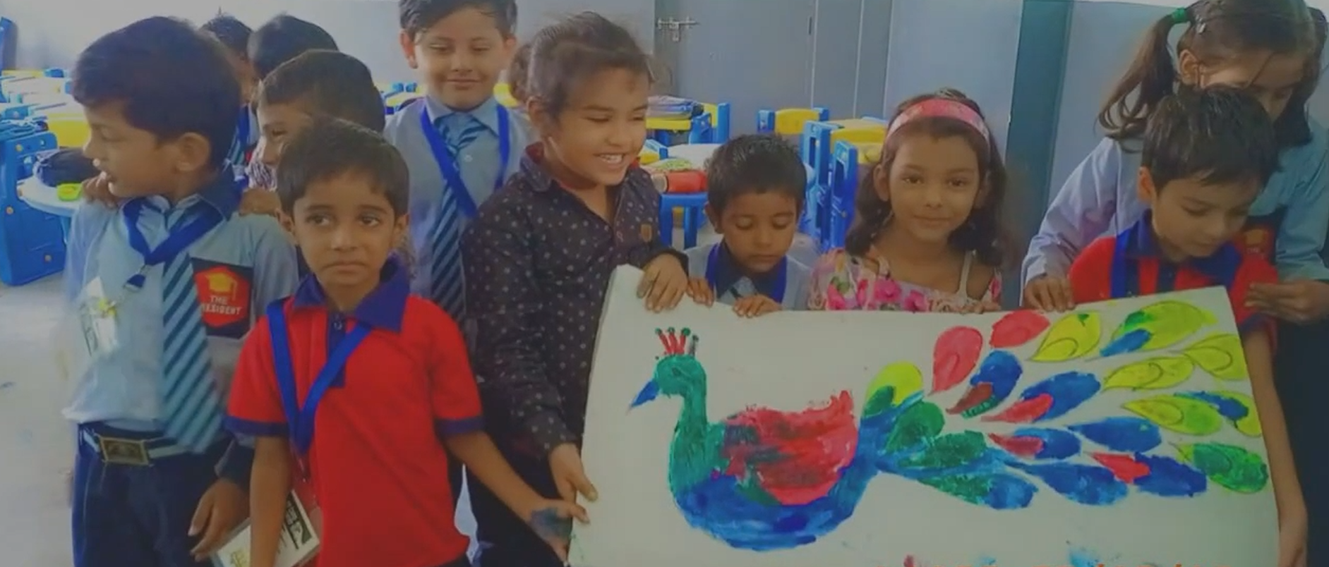 Students walking in a school hallway between classes